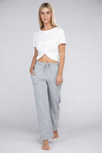 Load image into Gallery viewer, Lounge Wide Pants with Drawstrings
