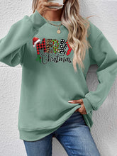 Load image into Gallery viewer, MERRY CHRISTMAS Round Neck Dropped Shoulder Sweatshirt
