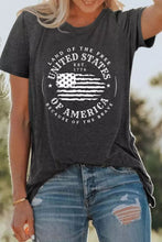 Load image into Gallery viewer, United States Of America Flag Graphic Print Short Sleeve T Shirt
