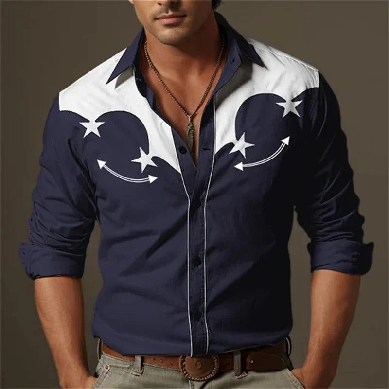 Mens 3D Digital Printing Casual Shirt