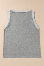 Load image into Gallery viewer, Gray Ribbed V Neck Tank
