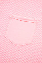 Load image into Gallery viewer, Pink Plus Size Ribbed Exposed Seam Tee and Shorts Set
