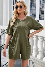 Load image into Gallery viewer, Backless Round Neck Half Sleeve Romper
