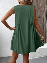 Load image into Gallery viewer, Ruched V-Neck Sleeveless Mini Dress
