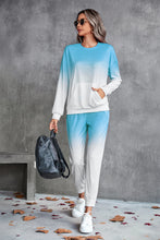 Load image into Gallery viewer, Gradient Round Neck Sweatshirt and Joggers Set
