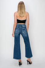 Load image into Gallery viewer, Risen Full Size High Rise Patch Detailed Wide Leg Crop Jeans
