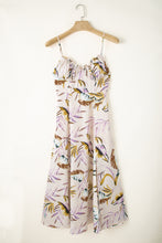 Load image into Gallery viewer, Apricot Tropical Print Spaghetti Straps Cupped Dress
