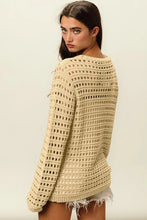 Load image into Gallery viewer, BiBi Round Neck Openwork Knit Cover Up
