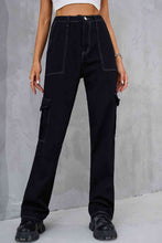 Load image into Gallery viewer, 6 Colors - Baeful Long Straight Leg Jeans with Pockets Ti Amo I love you
