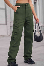 Load image into Gallery viewer, 6 Colors - Baeful Long Straight Leg Jeans with Pockets Ti Amo I love you
