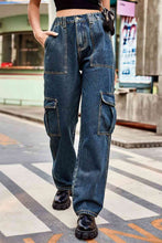 Load image into Gallery viewer, 6 Colors - Baeful Long Straight Leg Jeans with Pockets Ti Amo I love you
