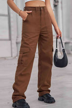 Load image into Gallery viewer, 6 Colors - Baeful Long Straight Leg Jeans with Pockets Ti Amo I love you
