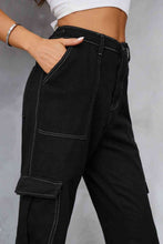 Load image into Gallery viewer, 6 Colors - Baeful Long Straight Leg Jeans with Pockets Ti Amo I love you
