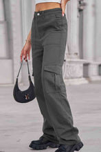 Load image into Gallery viewer, 6 Colors - Baeful Long Straight Leg Jeans with Pockets Ti Amo I love you
