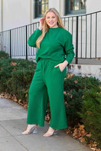 Load image into Gallery viewer, 6 Colors - Double Take Full Size Textured Long Sleeve Top and Drawstring Pants Set - Sizes M-3XL Ti Amo I love you
