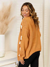 Load image into Gallery viewer, 6 Colors - Flower Dropped Shoulder Open Front Cardigan - Sizes S-XL Ti Amo I love you
