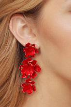 Load image into Gallery viewer, 6 Colors - Flower Shape Zinc Alloy Dangle Earrings Ti Amo I love you
