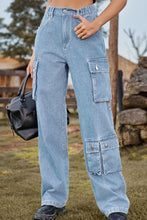 Load image into Gallery viewer, 6 Colors - Loose Fit Long Jeans with Pockets - Sizes S-2XL Ti Amo I love you
