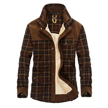 Load image into Gallery viewer, 6 Colors - Mens - Thicken Warm Fleece Fall / Winter Jackets - Pure Cotton Plaid Jacket - Coats - Sizes M-4XL Ti Amo I love you
