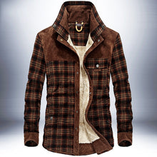 Load image into Gallery viewer, 6 Colors - Mens - Thicken Warm Fleece Fall / Winter Jackets - Pure Cotton Plaid Jacket - Coats - Sizes M-4XL Ti Amo I love you
