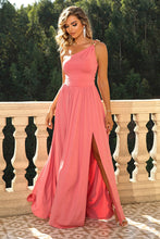 Load image into Gallery viewer, 6 Colors - One-Shoulder Split Maxi Dress - Sizes XS-XL Ti Amo I love you
