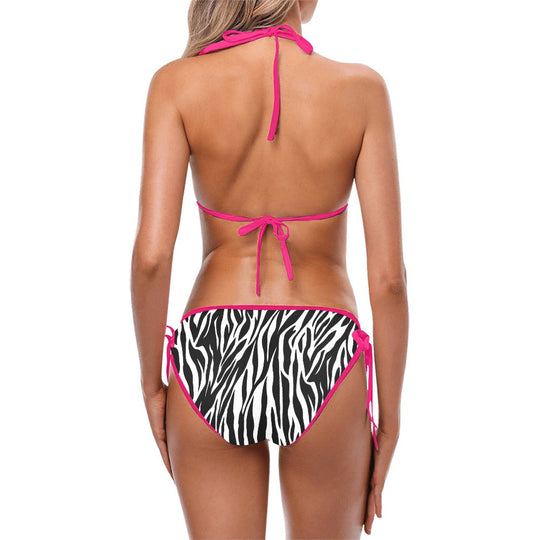 6 Colors - Ti Amo I love you - Exclusive Brand - Black & White - Zebra - Choice of Strap Color - Bikini Swimsuit Ti Amo I love you