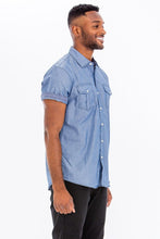 Load image into Gallery viewer, 6 Colors - Weiv Men&#39;s Casual Short Sleeve Two Tone Shirts - Only Sizes S-2XL Left Ti Amo I love you
