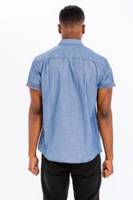 Load image into Gallery viewer, 6 Colors - Weiv Men&#39;s Casual Short Sleeve Two Tone Shirts - Only Sizes S-2XL Left Ti Amo I love you
