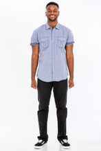 Load image into Gallery viewer, 6 Colors - Weiv Men&#39;s Casual Short Sleeve Two Tone Shirts - Only Sizes S-2XL Left Ti Amo I love you
