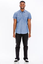 Load image into Gallery viewer, 6 Colors - Weiv Men&#39;s Casual Short Sleeve Two Tone Shirts - Only Sizes S-2XL Left Ti Amo I love you

