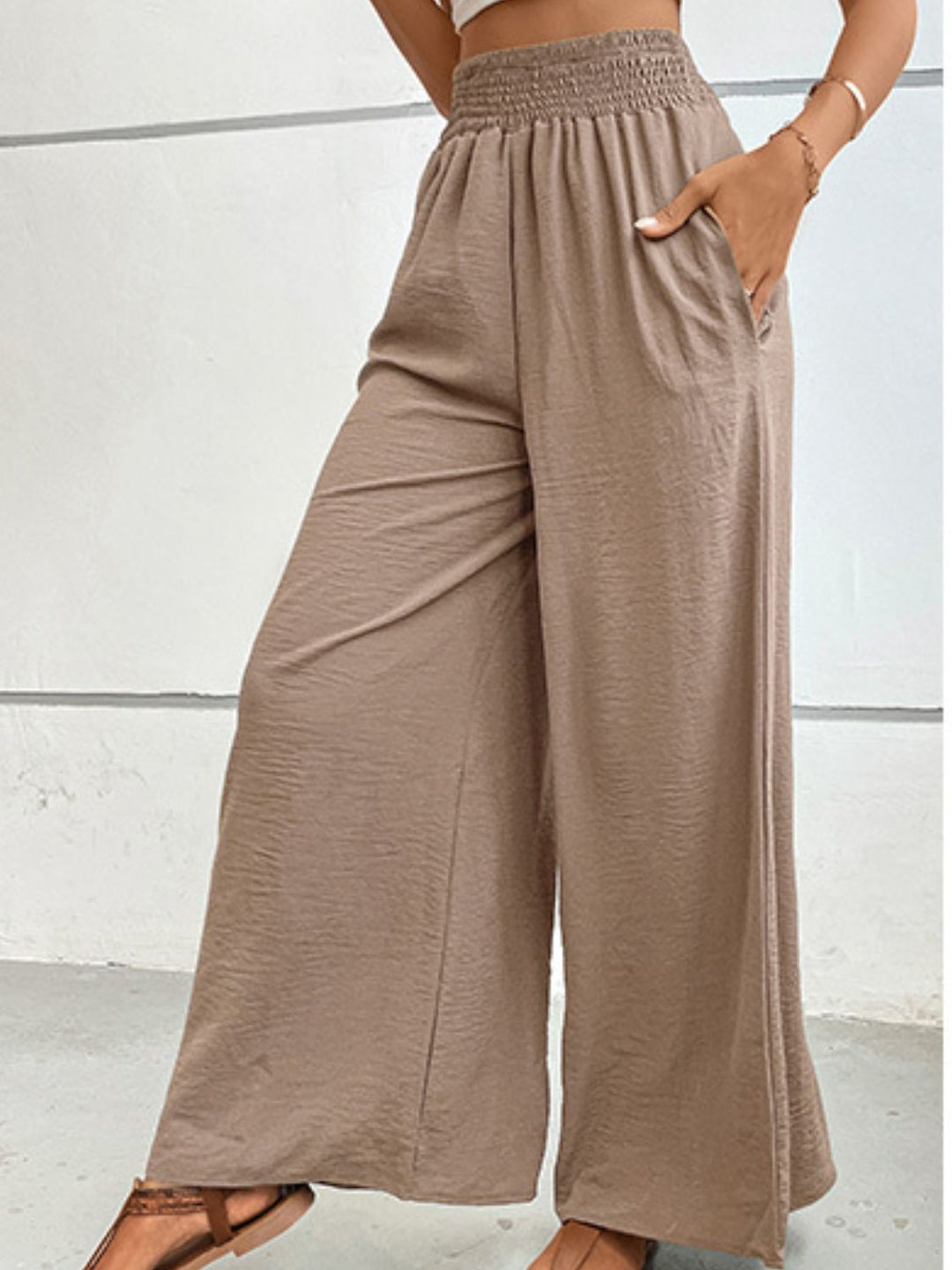 6 Colors - Wide Waistband Relax Fit Long Pants - Sizes S-XL Ti Amo I love you