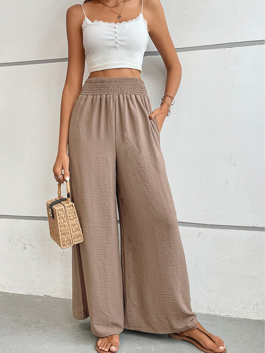 6 Colors - Wide Waistband Relax Fit Long Pants - Sizes S-XL Ti Amo I love you