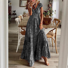 Load image into Gallery viewer, 6 Colors - Womens Long Dresses Floral Bohemian Beach Sundress - Casual V Neck Big Swing Maxi Dresses Ti Amo I love you
