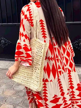 Load image into Gallery viewer, 6 Colors - Womens Maxi Dress  Casual  Vintage Geometric V Neck Boho Beach Long Loose Dress - Sizes S-3XL Ti Amo I love you
