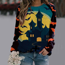 Load image into Gallery viewer, 6 Styles - Halloween Cartoon Print Sweatshirt Long Sleeve Pullover Tops Ti Amo I love you
