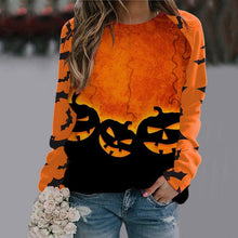 Load image into Gallery viewer, 6 Styles - Halloween Cartoon Print Sweatshirt Long Sleeve Pullover Tops Ti Amo I love you
