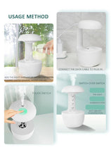Load image into Gallery viewer, 600ml Water Drop Humidifier Essential Oil Aromatherapy Diffuser Home Office Desktop Mute Ultrasonic Sprayer Ti Amo I love you

