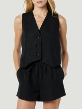 Load image into Gallery viewer, Button Up V-Neck Top and Pocketed Shorts Set
