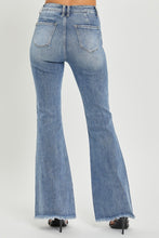 Load image into Gallery viewer, RISEN Full Size High Waist Raw Hem Flare Jeans
