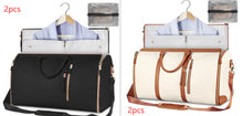Load image into Gallery viewer, Womens Large Capacity Travel Duffle Bag  Folding Suit Bag Waterproof Clothes Handbag Totes
