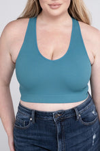 Load image into Gallery viewer, Plus Ribbed Cropped Racerback Tank Top
