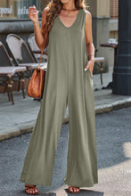 Load image into Gallery viewer, Full Size V-Neck Wide Strap Jumpsuit
