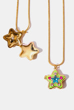 Load image into Gallery viewer, Rhinestone Decor Star Box Pendant Necklace
