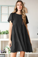 Load image into Gallery viewer, Heimish Swiss Dot Short Sleeve Tiered Dress
