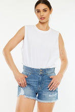 Load image into Gallery viewer, Kancan Full Size High Rise Raw Hem Denim Shorts
