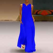 Load image into Gallery viewer, Ti Amo I love you - Exclusive Brand  - Blue - Sleeveless - Long dress
