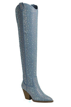 Load image into Gallery viewer, RIVER-21-Over-the-Knee Rhinestone Western Boots
