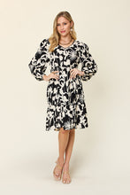 Load image into Gallery viewer, Double Take Full Size Printed Ruffle Hem Dress with Pocket
