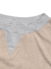 Load image into Gallery viewer, Perfee Contrast Round Neck Long Sleeve T-Shirt
