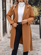 Load image into Gallery viewer, Perfee Dropped Shoulder Tie Waist Coat
